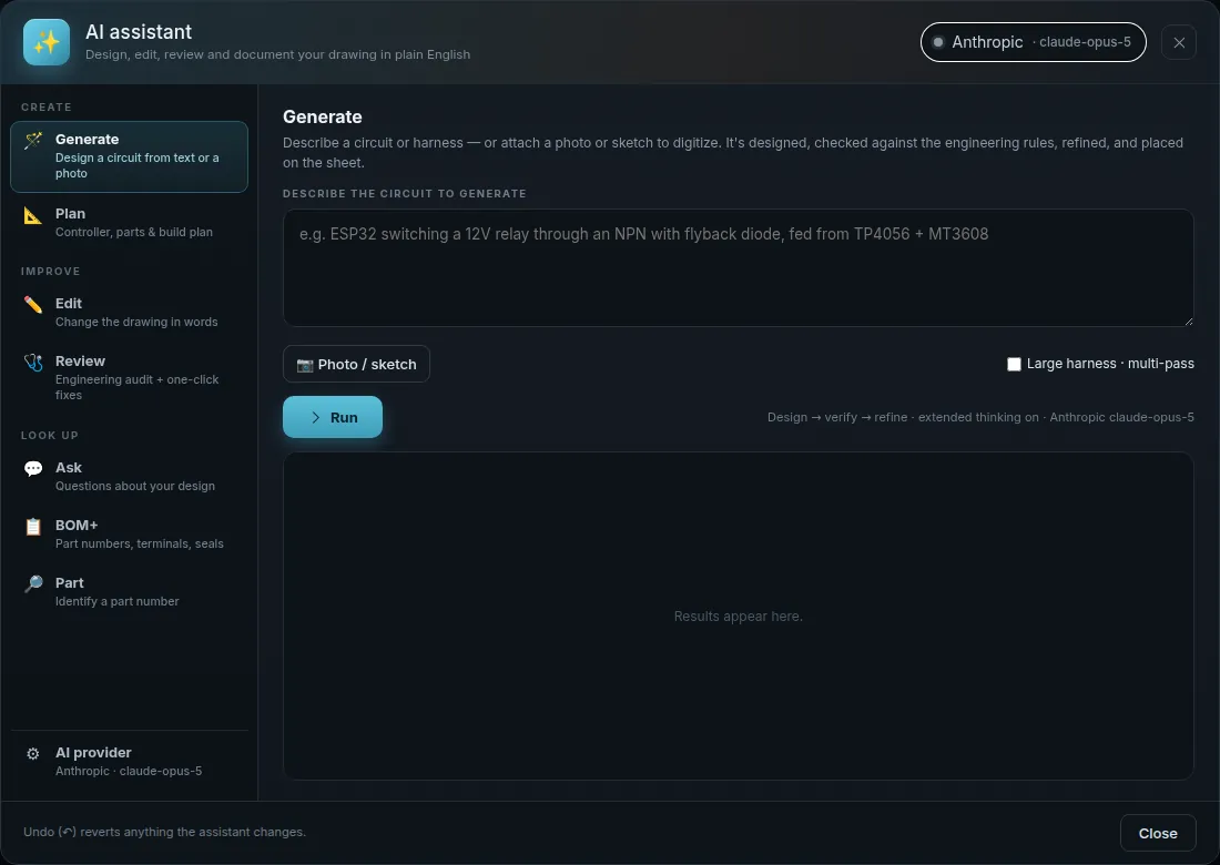 AI assistant window