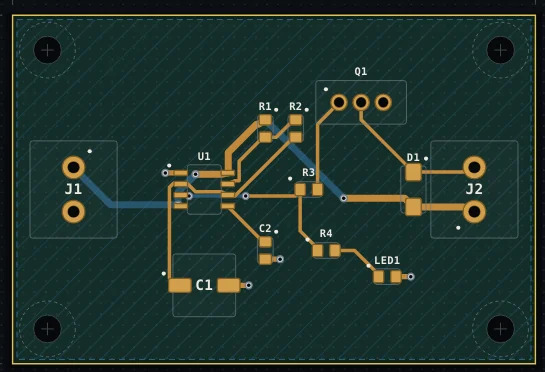 The same board after Route all